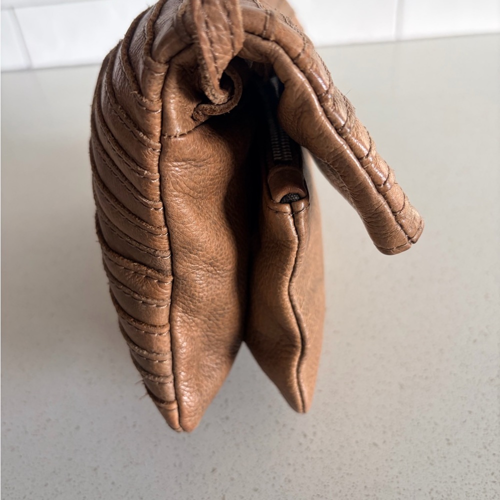 Anthropology liebeskind Berlin Fluted leather Crossbody Bag purse Terracotta - Picture 3 of 9